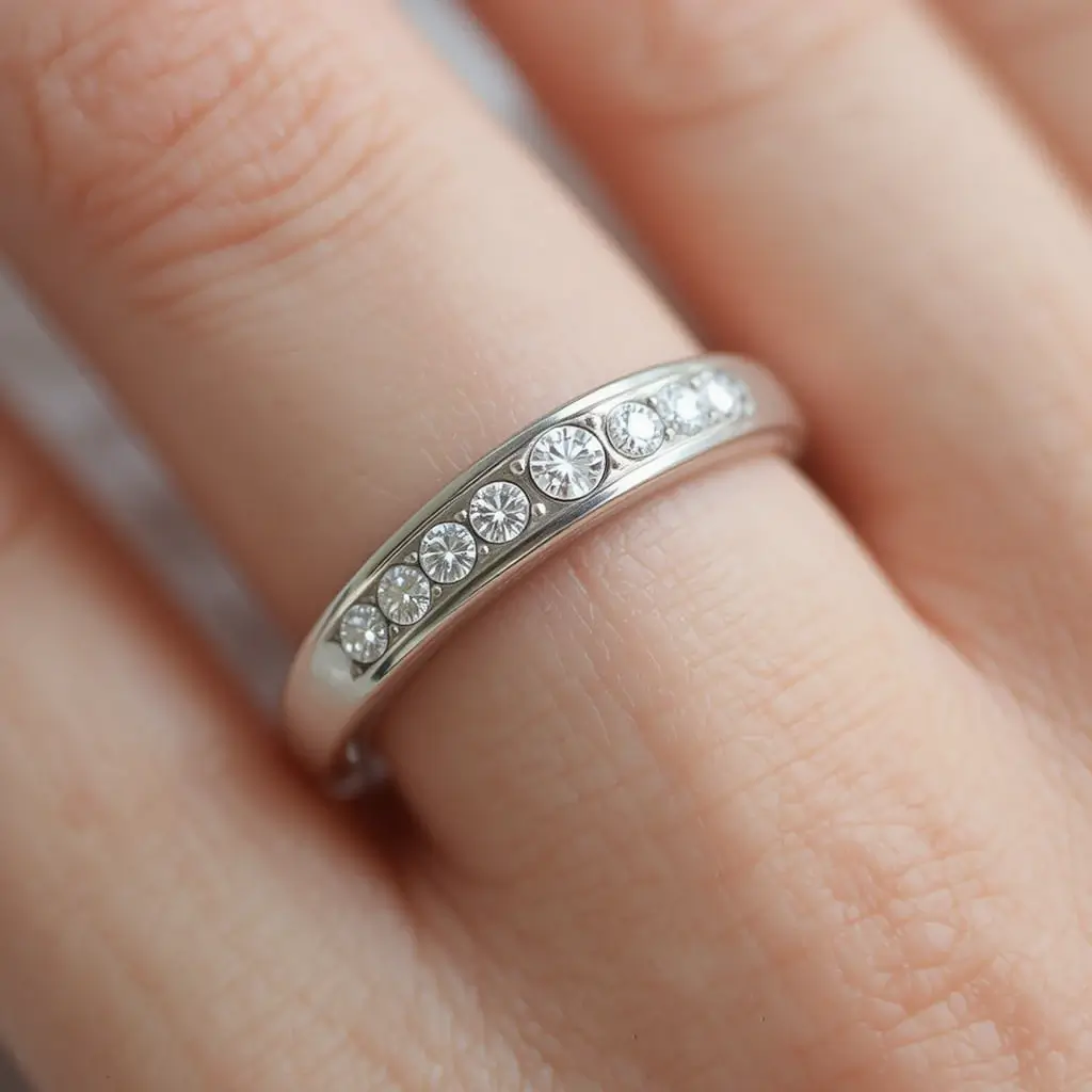 Bezel-Set Wedding Band