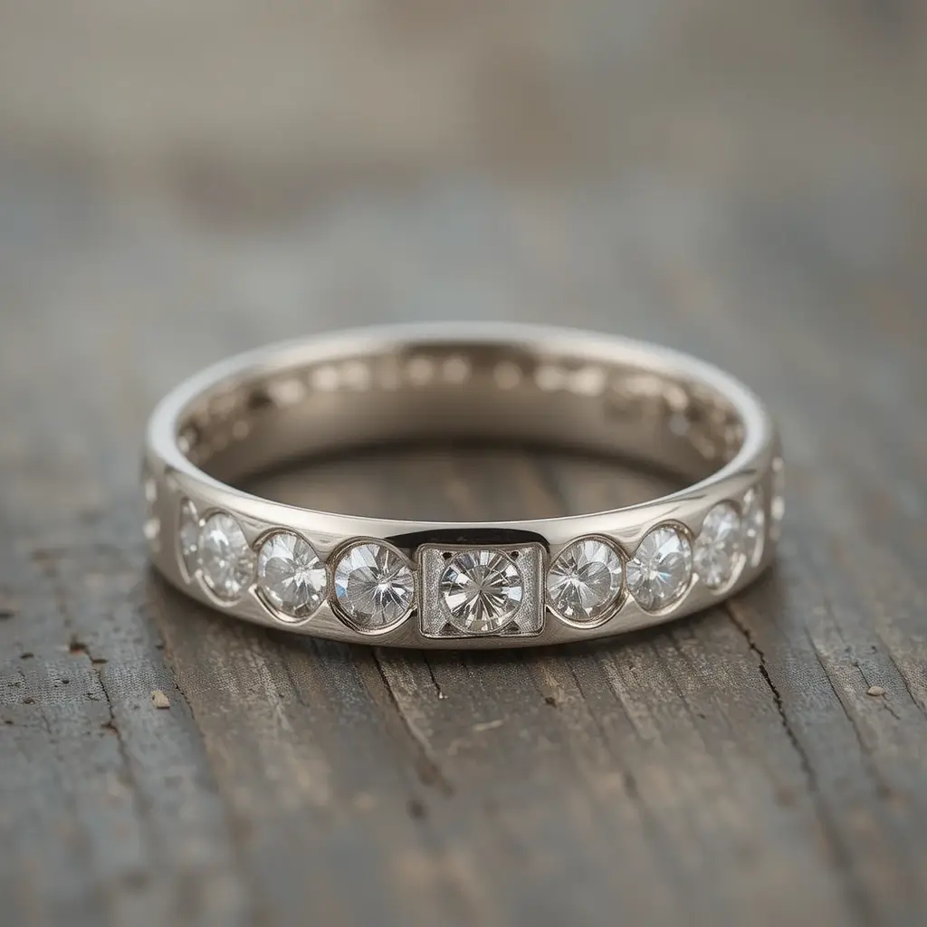 Bezel-Set Wedding Bands
