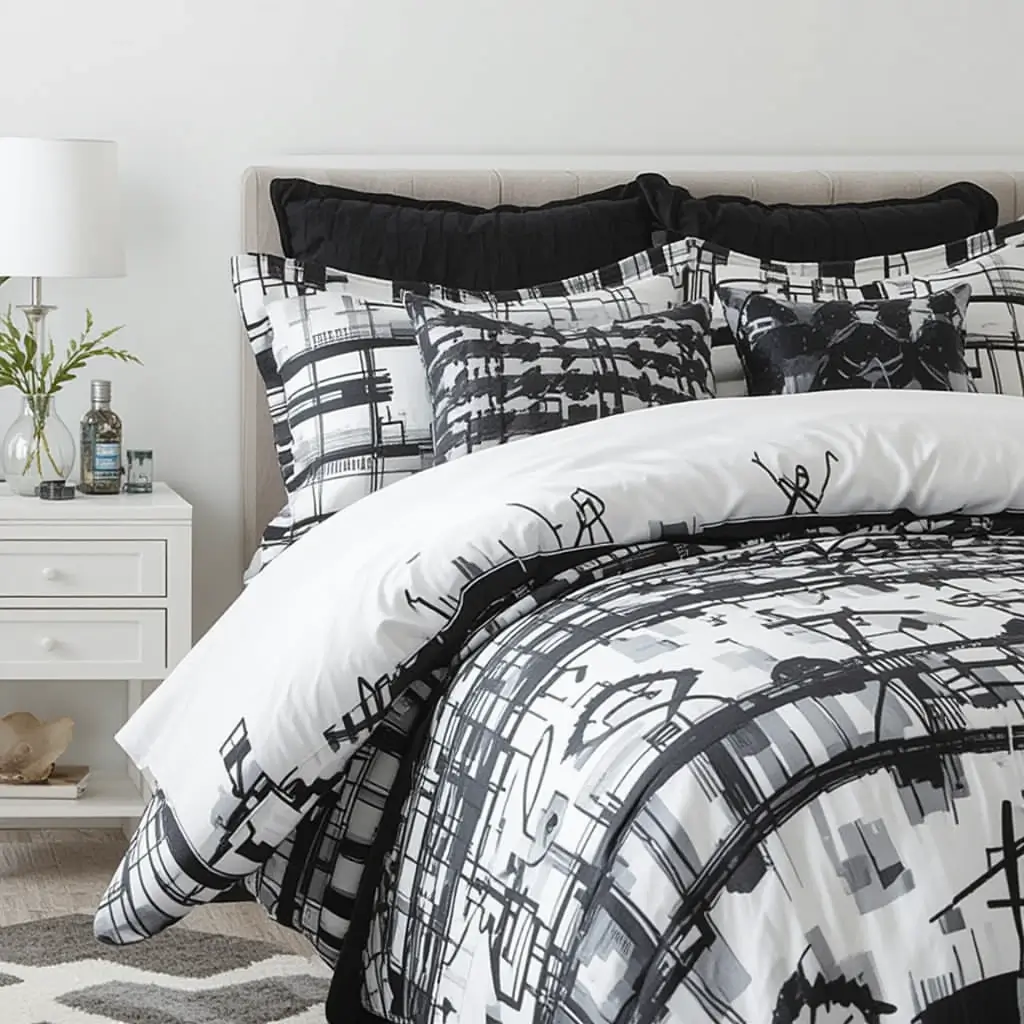 Black and White Bedding