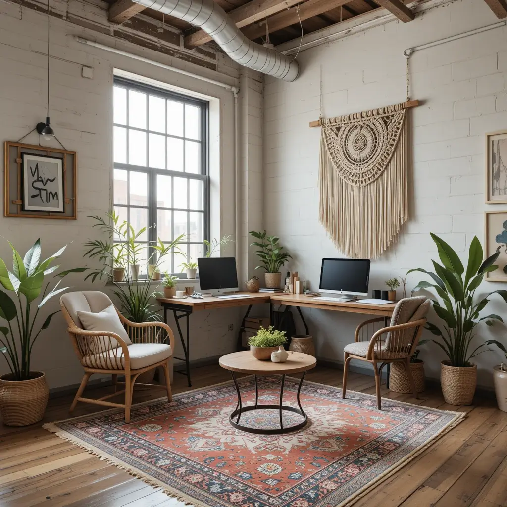 Boho Loft Office Corner