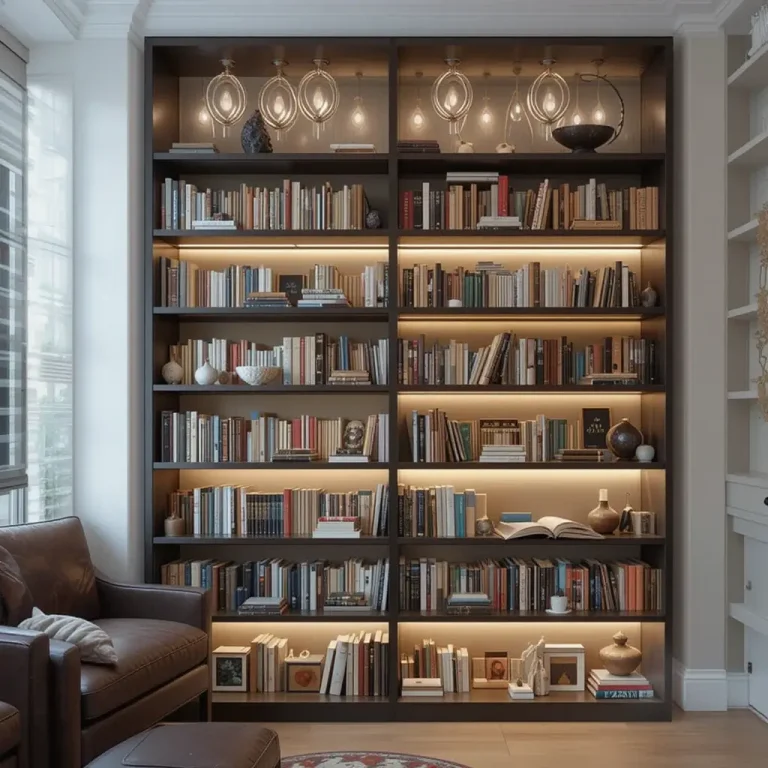 Bookshelves Lighting Ideas