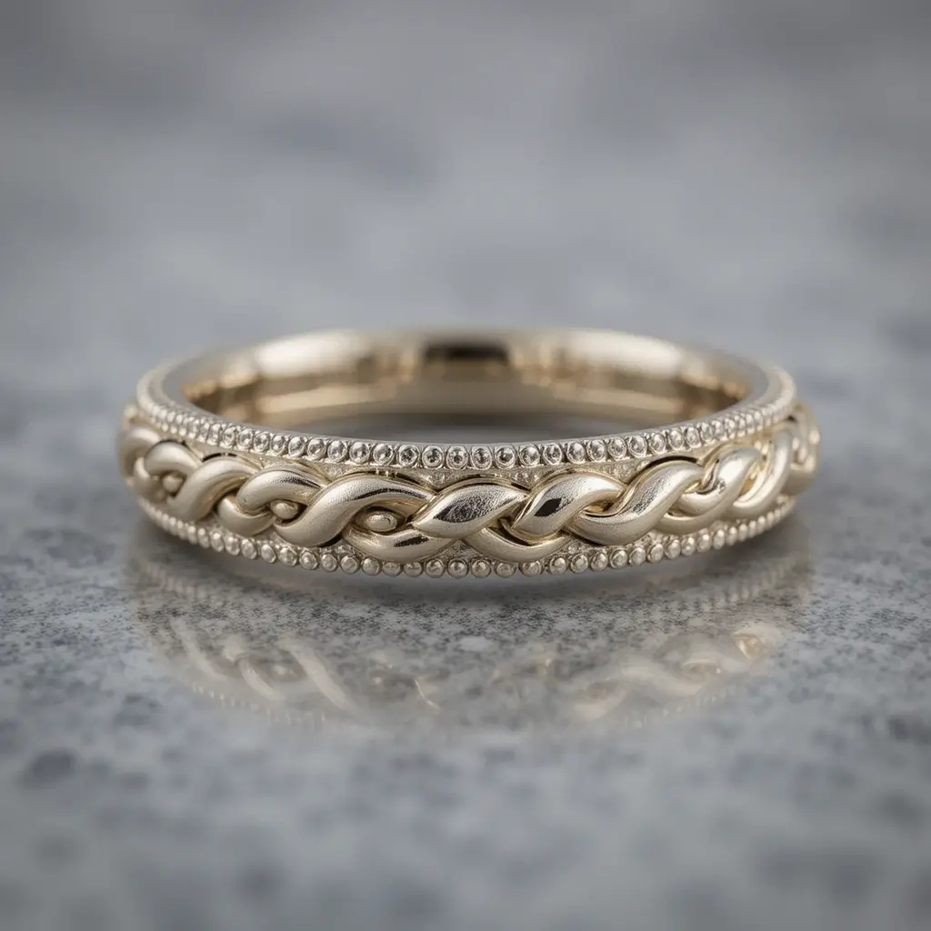 Braid Meets Milgrain Edge Band