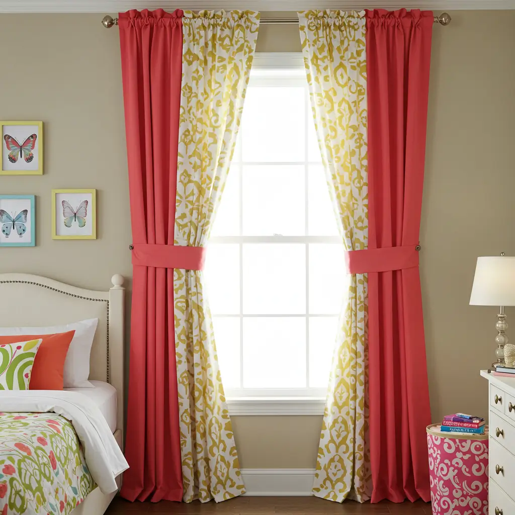 Bright Tie-Back Curtains