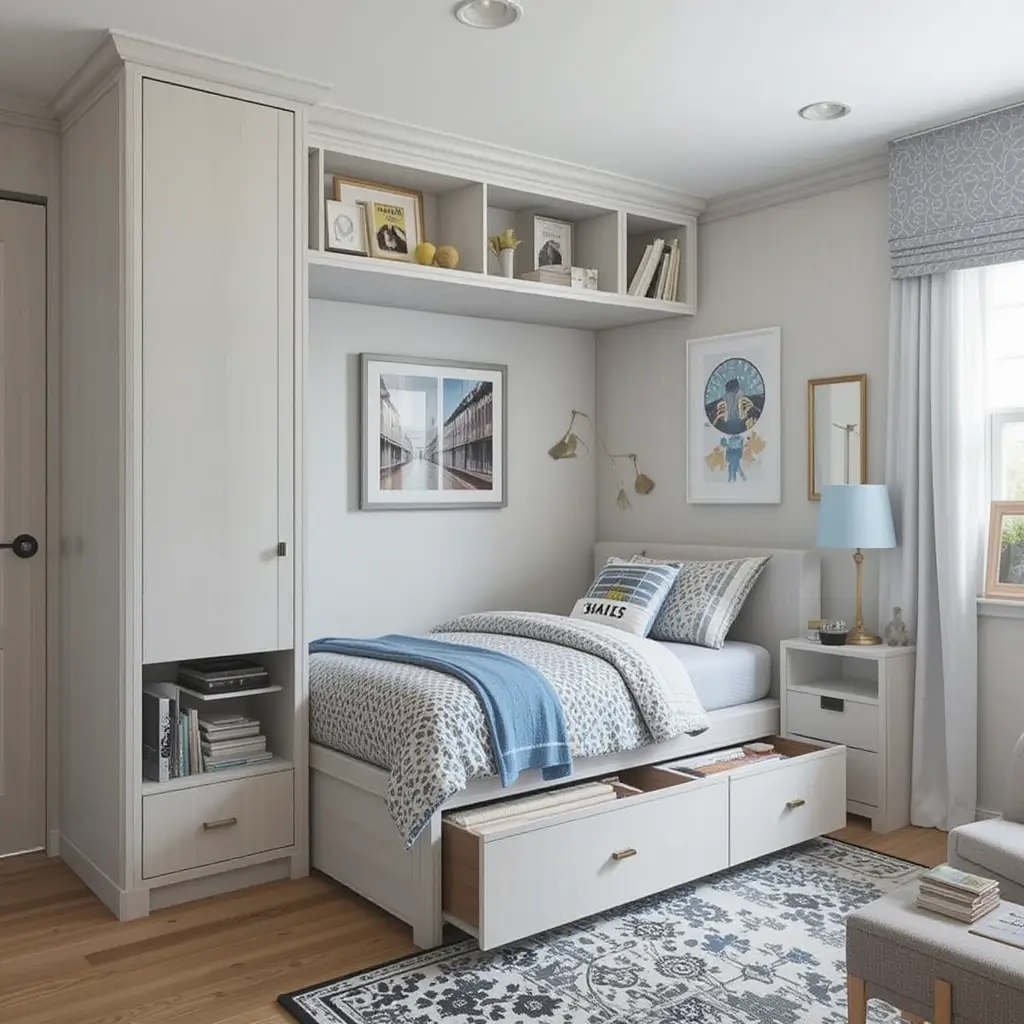 Built-In Bed with Storage