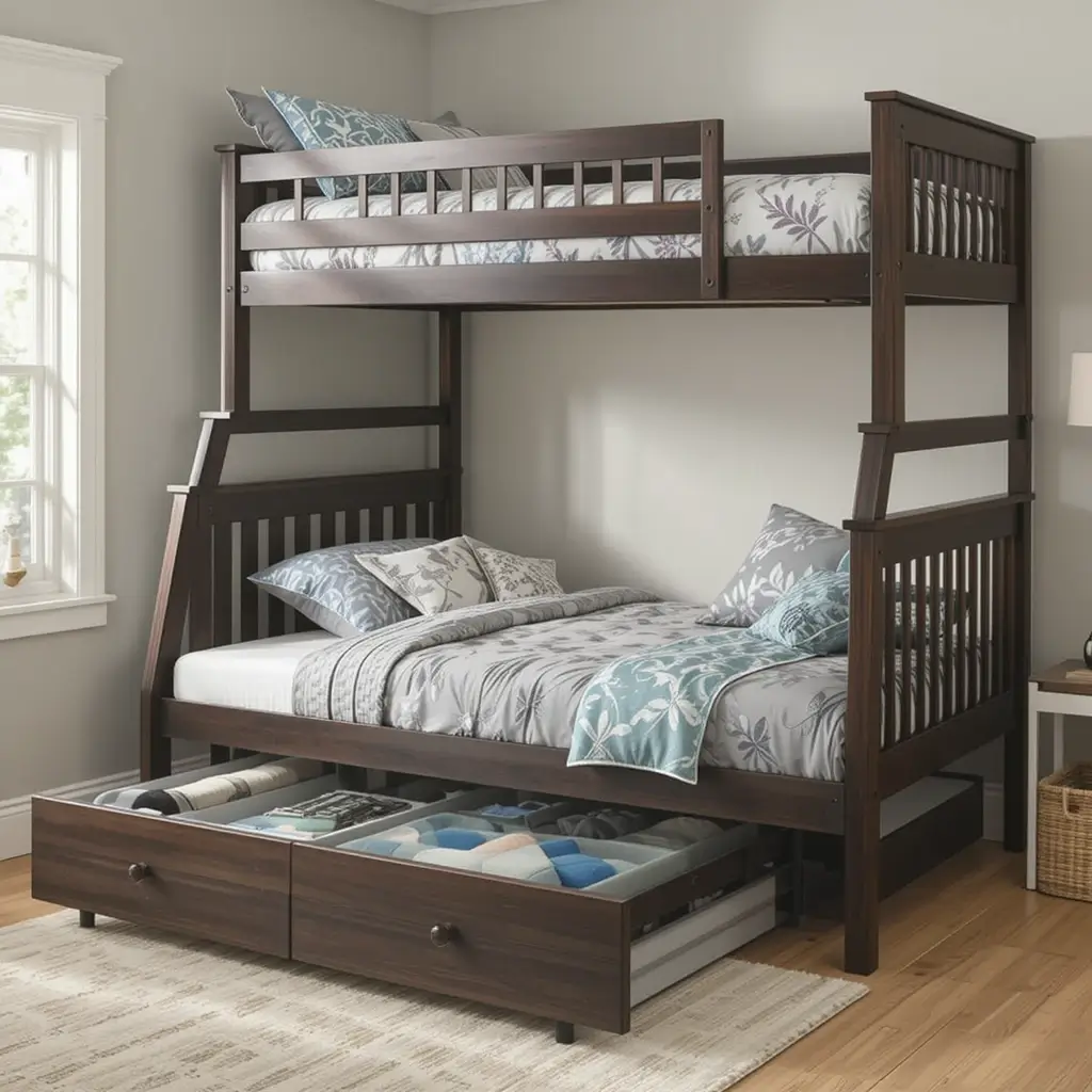 Bunk Bed with Adjustable Mattress Heights