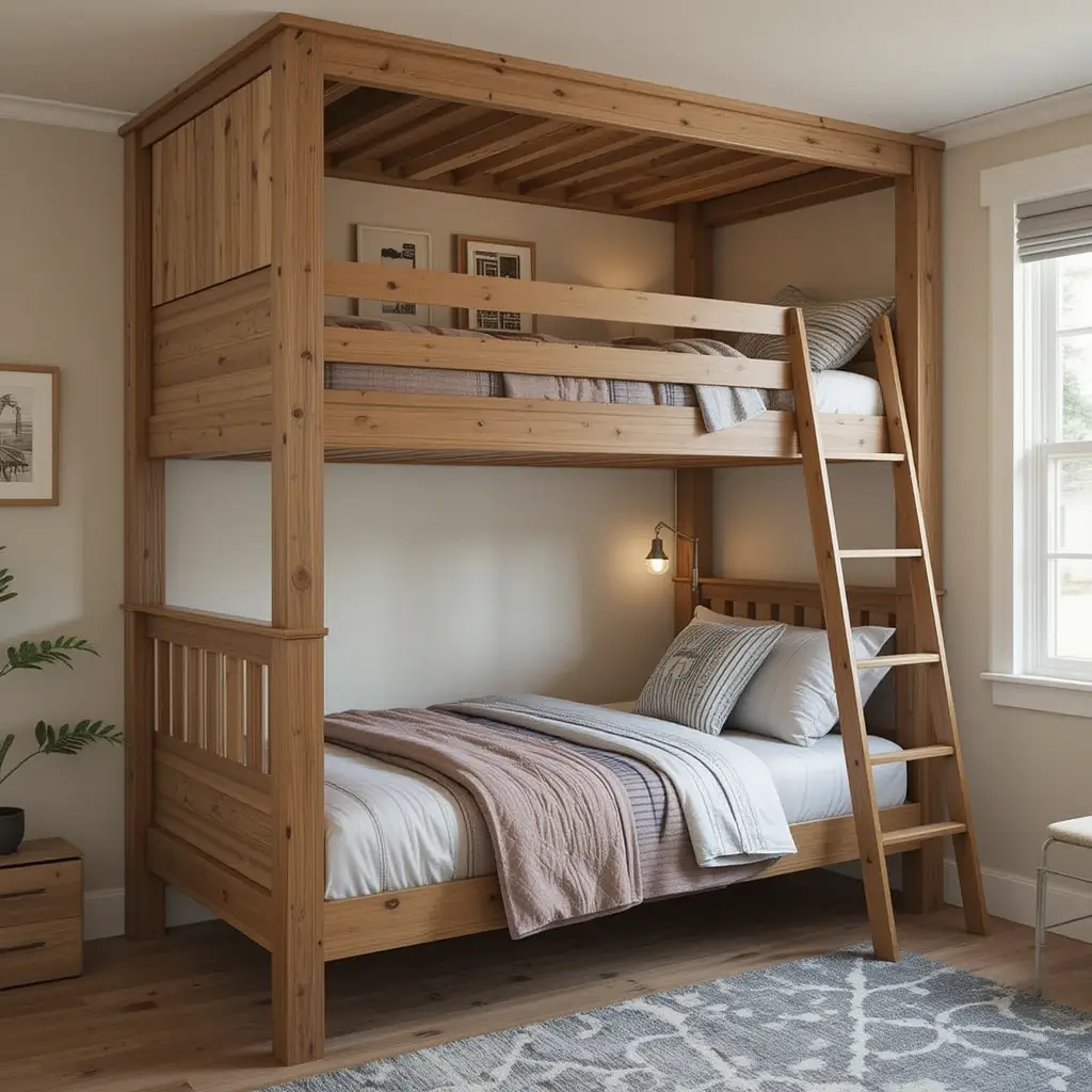Bunk Bed with Hidden Loft Above