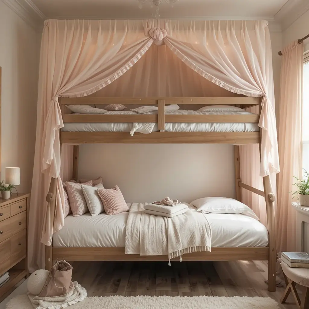 Bunk Beds with Canopy for Cozy Appeal