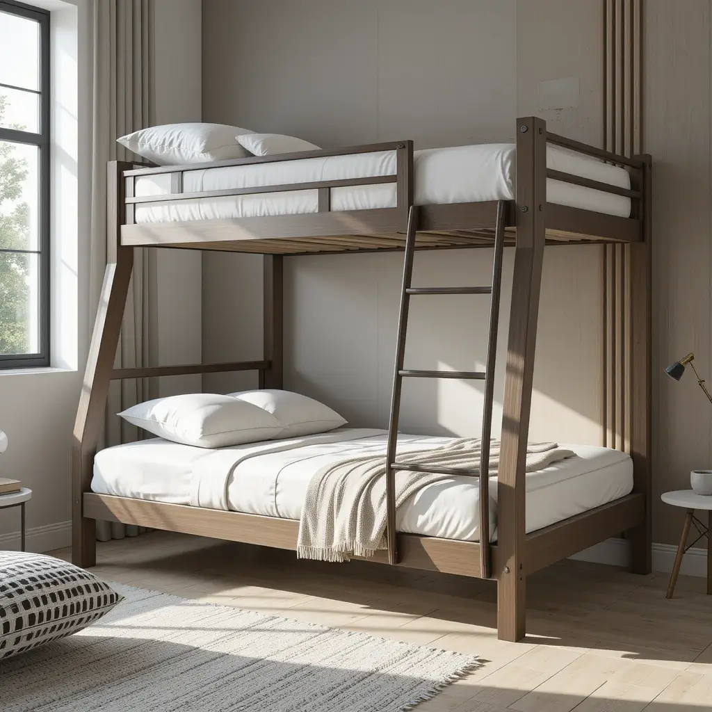 Bunk Beds with Minimalist Frame and Sleek Design