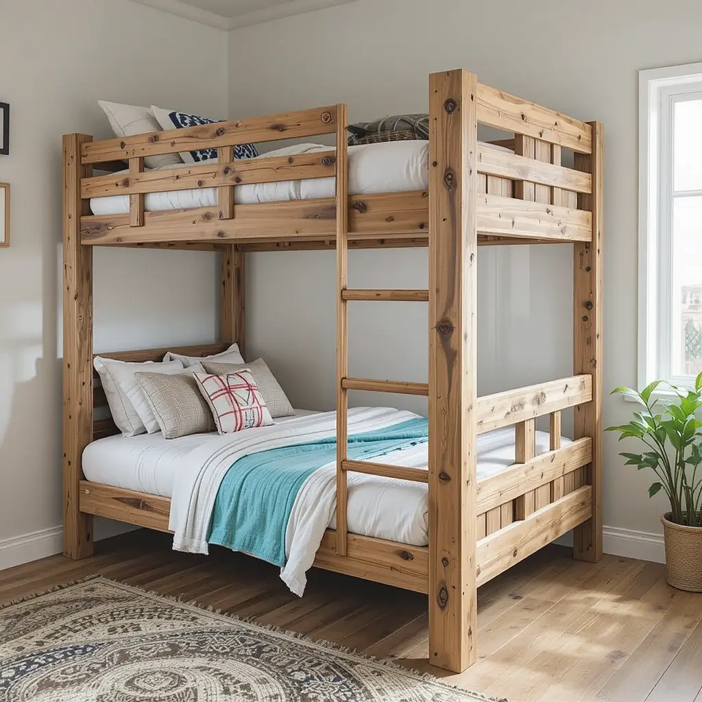 Bunk Beds with Upcycled Materials for a Sustainable Touch