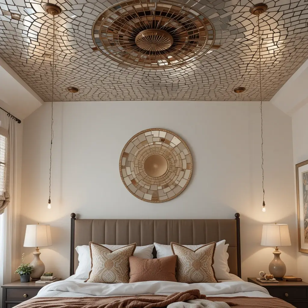 Ceiling Mirror Mosaic for Boho Charm