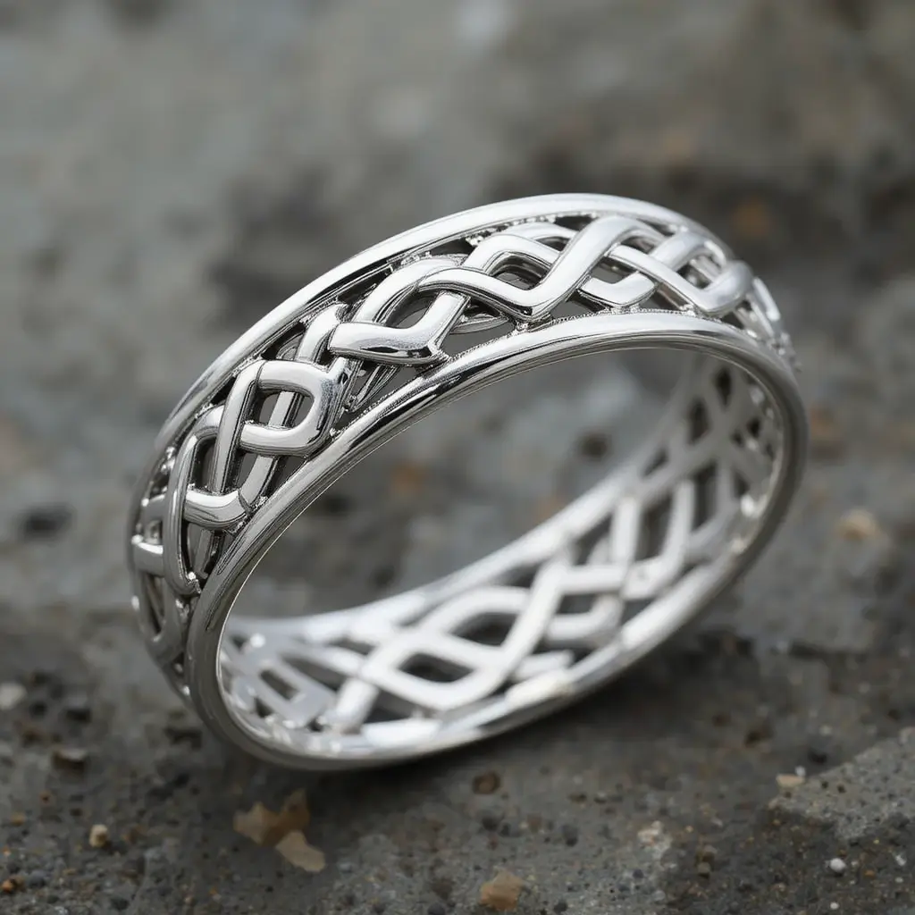 Celtic Knot Braided Wedding Band