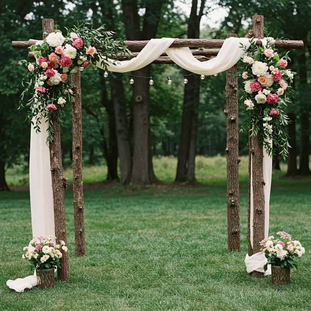 Ceremony Arch Made from Tree Branches