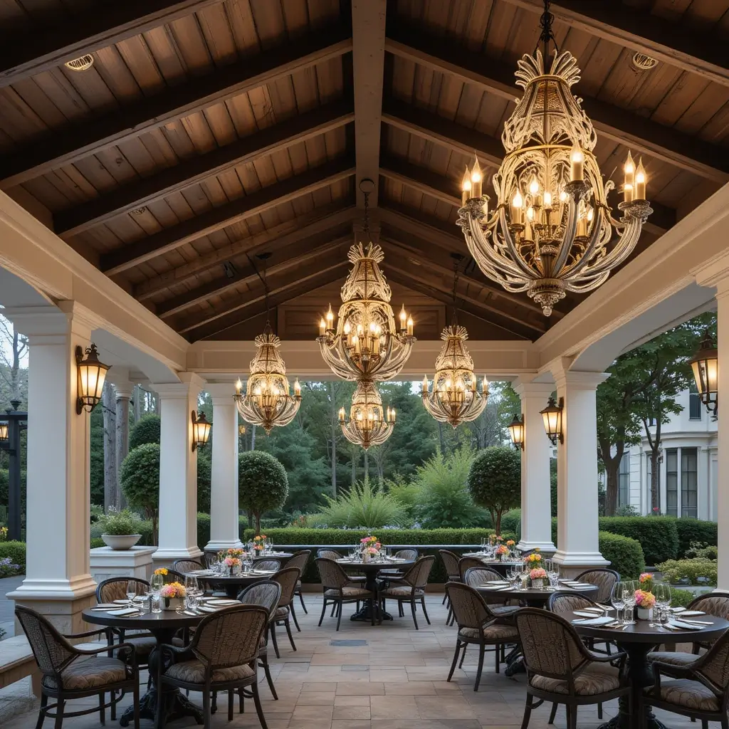 Chandeliers for Covered Patio Ceilings