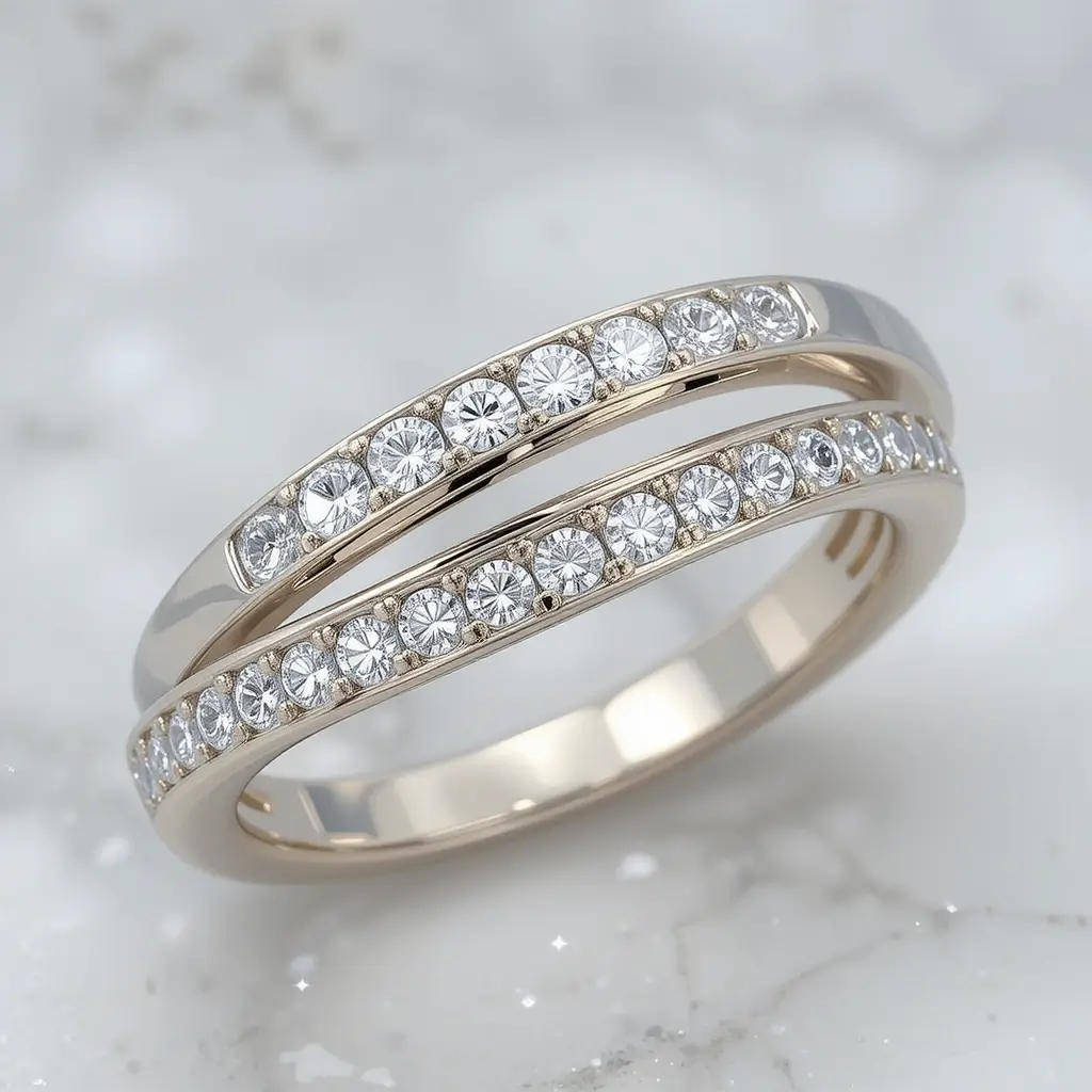 Channel Set Diamond Stack for Sleek Style