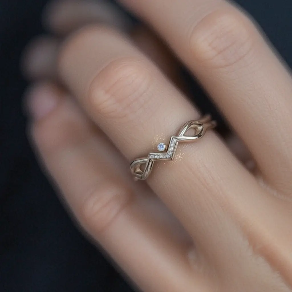 Chevron-Inspired Wedding Band