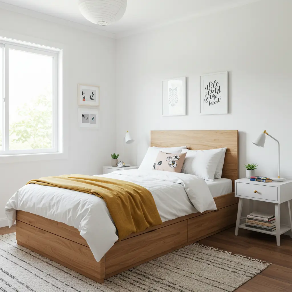 Classic White and Natural Wood