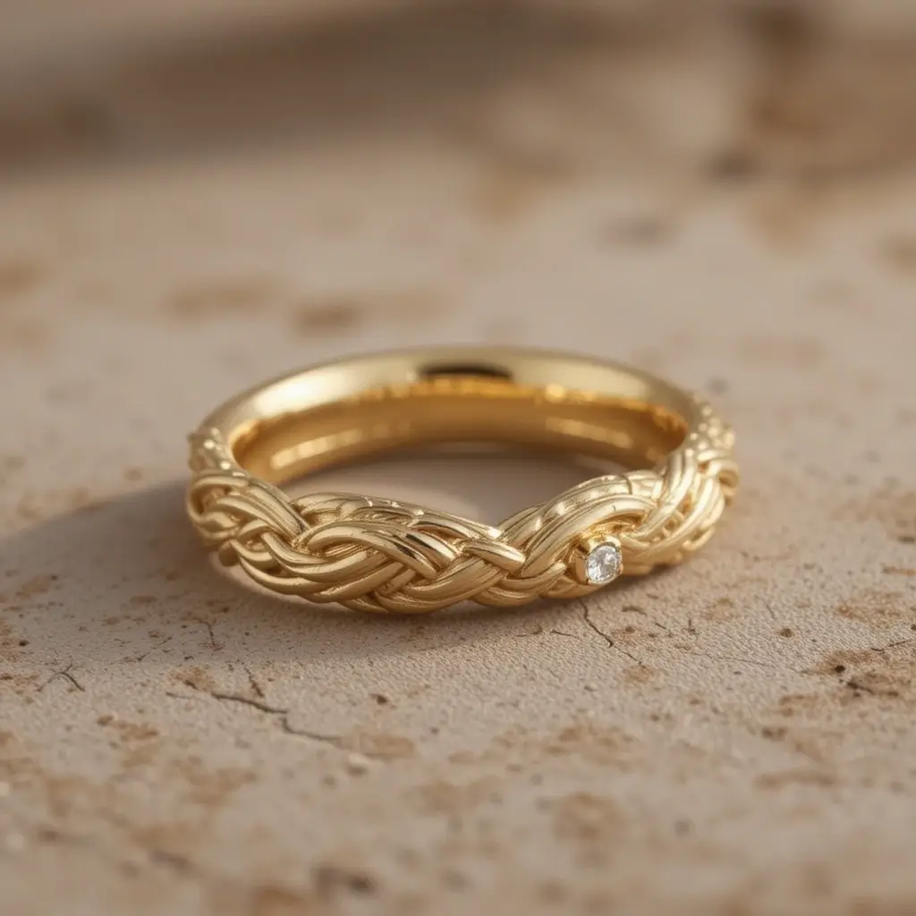 Classic Yellow Gold Braided Band