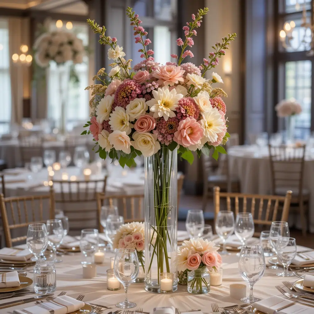 Clear Cylinders with Tall Stems