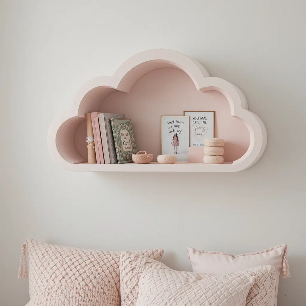 Cloud-Shaped Wall Shelf