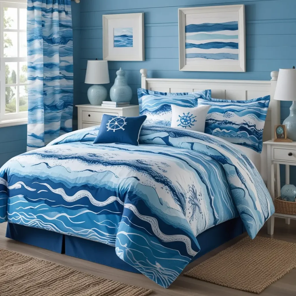 Coastal-Inspired Bedding Sets