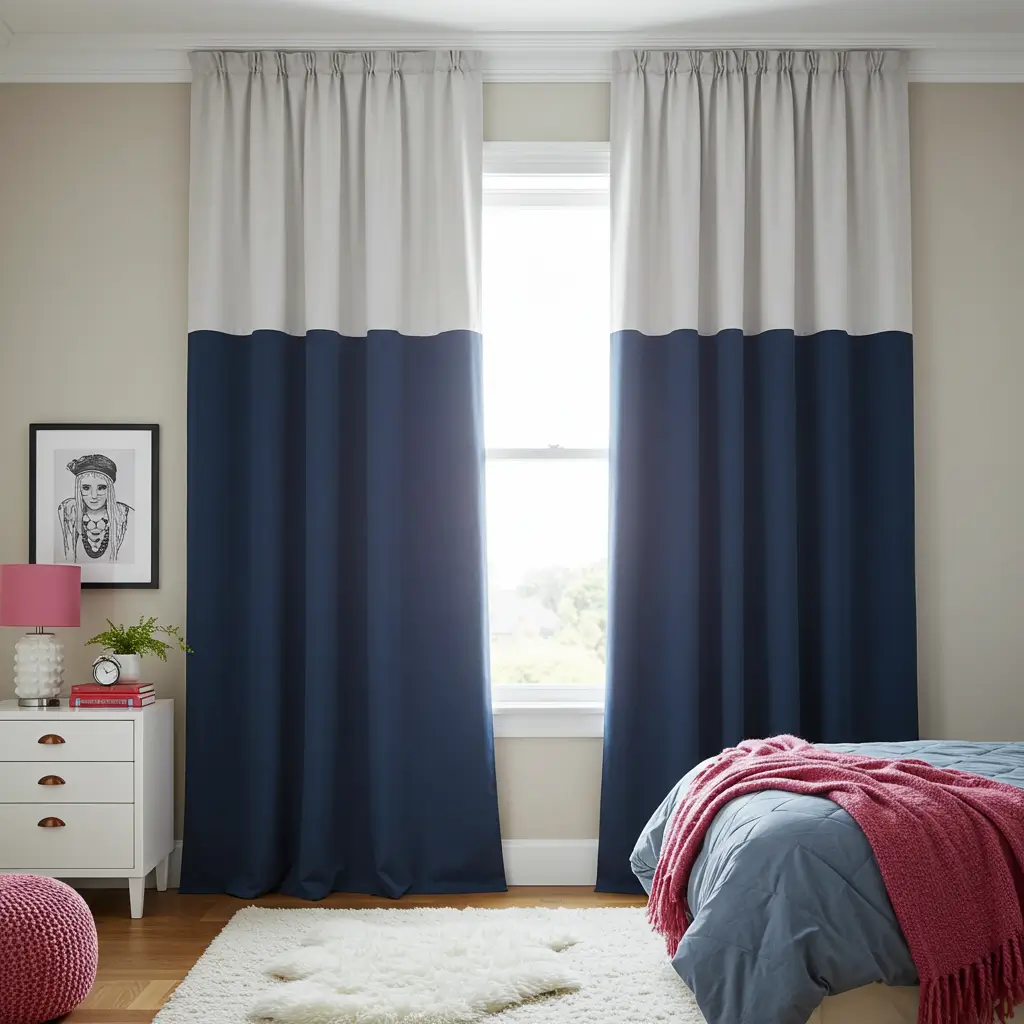 Color Block Curtains