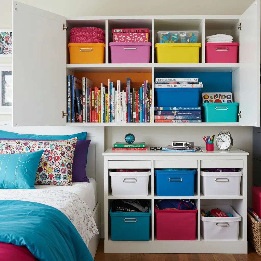 Color-Coded Cupboard Sections