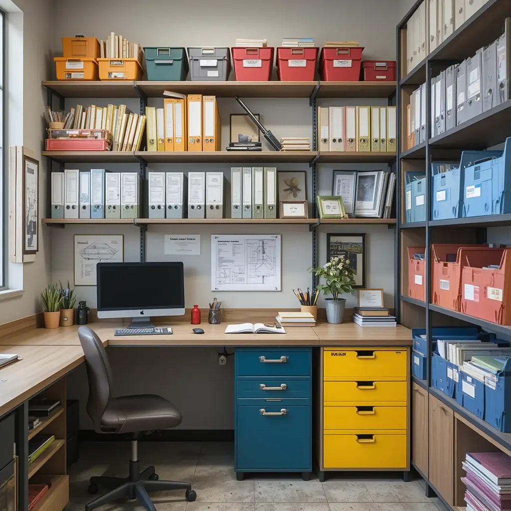 Color-Coded Filing and Storage System