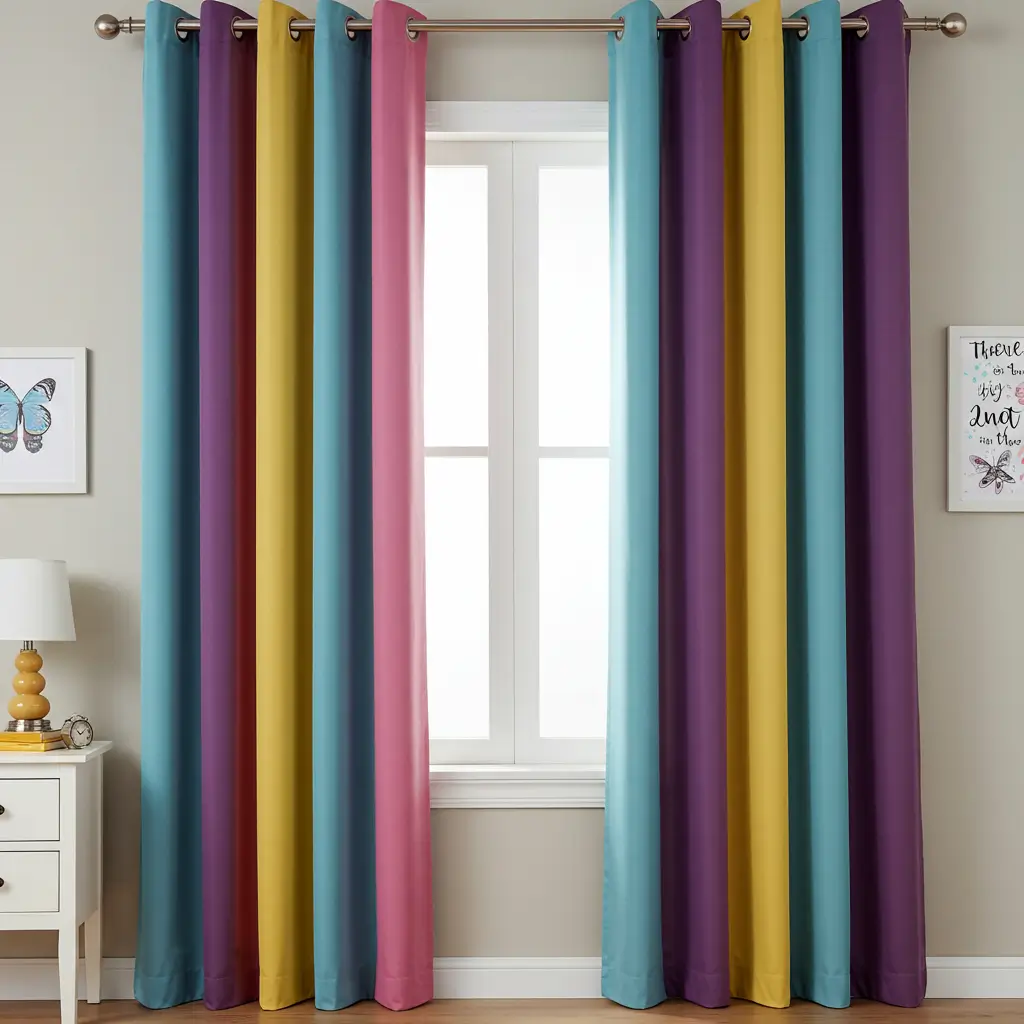 Colorful Grommet Curtains