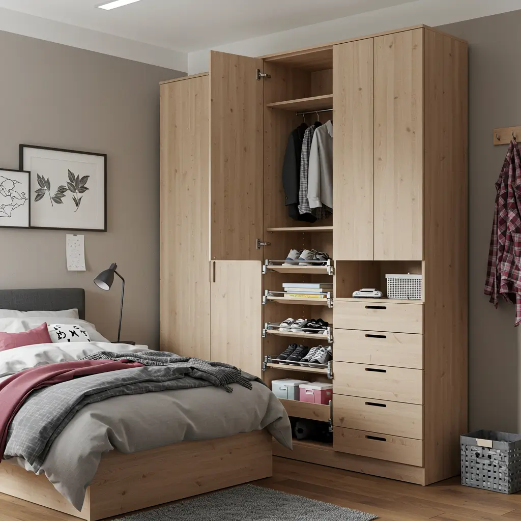 Compact Cupboards with Adjustable Shelves