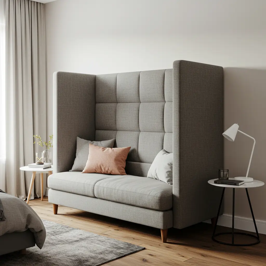 Compact Sofa with High Back