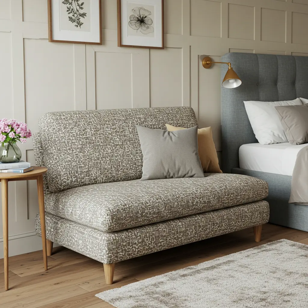Compact Sofa with Metal Frame