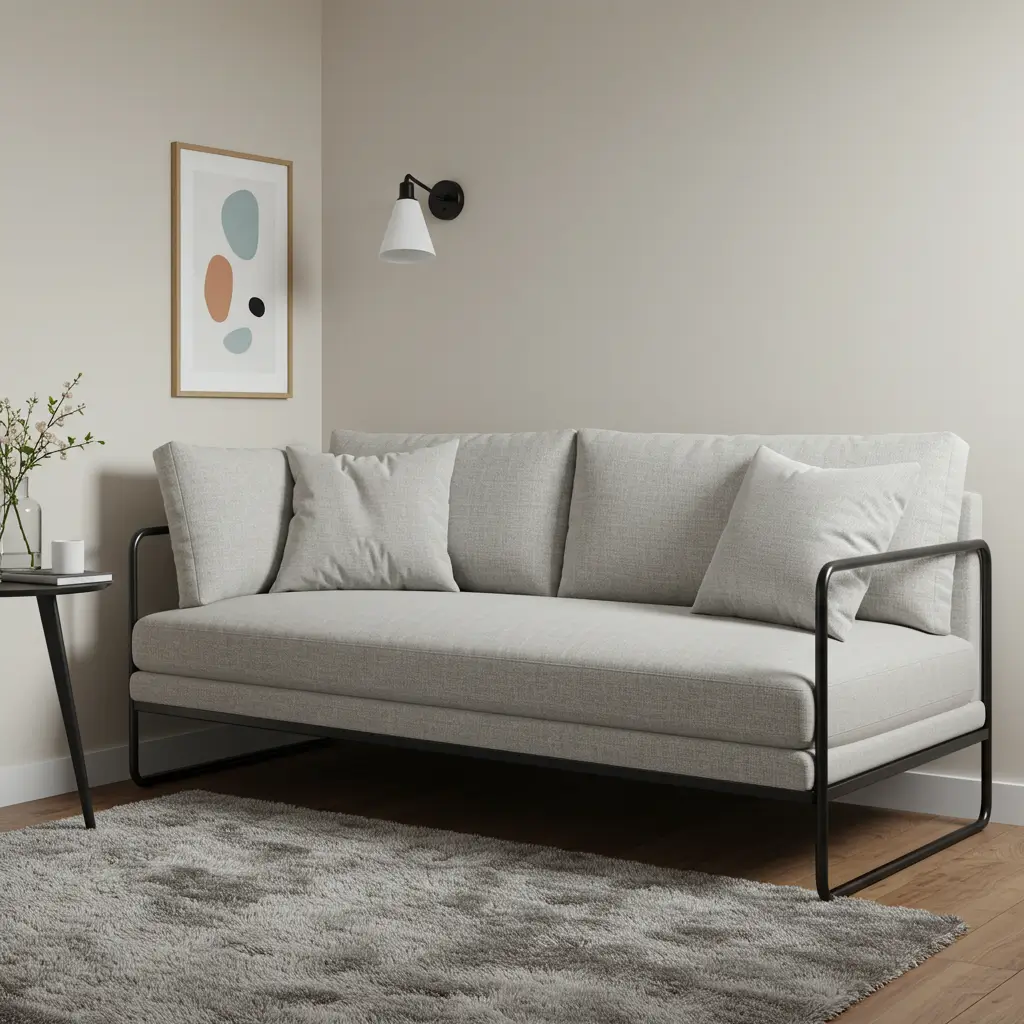 Compact Sofa with Rounded Edges
