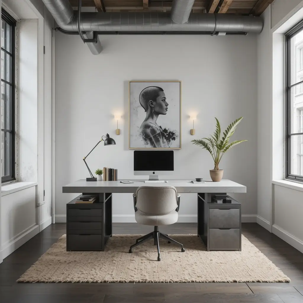 Concrete Desk for Industrial Cool