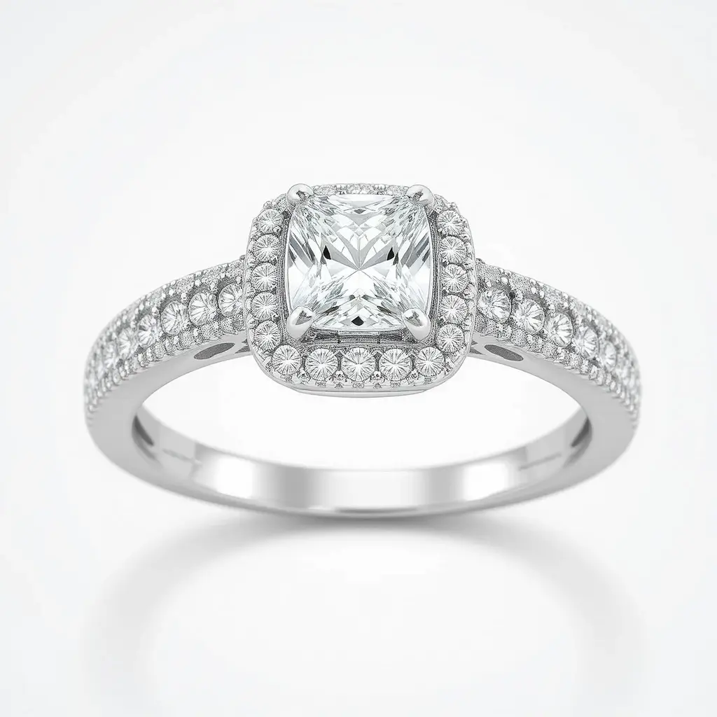 Contoured Diamond Band