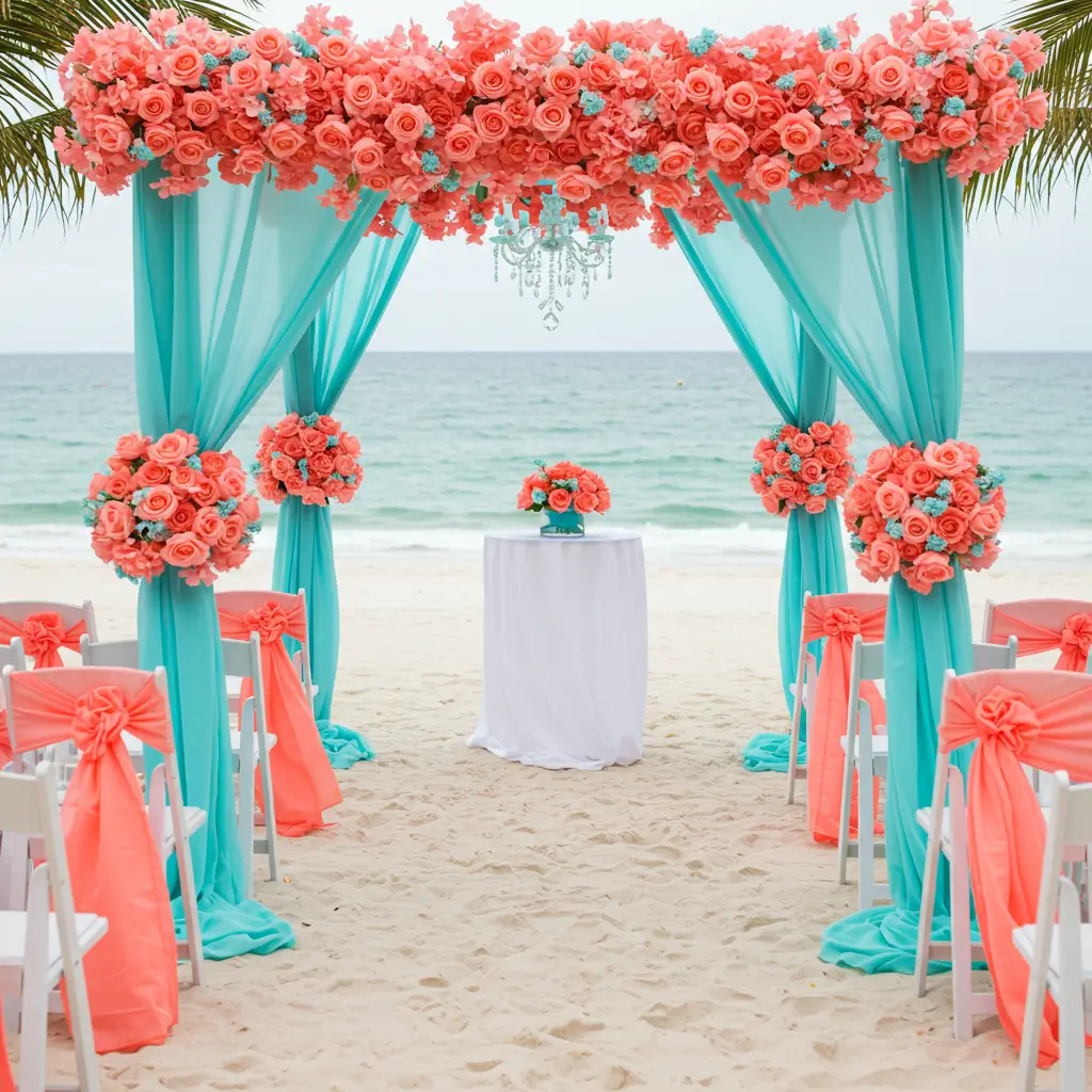 Coral and Turquoise Delight
