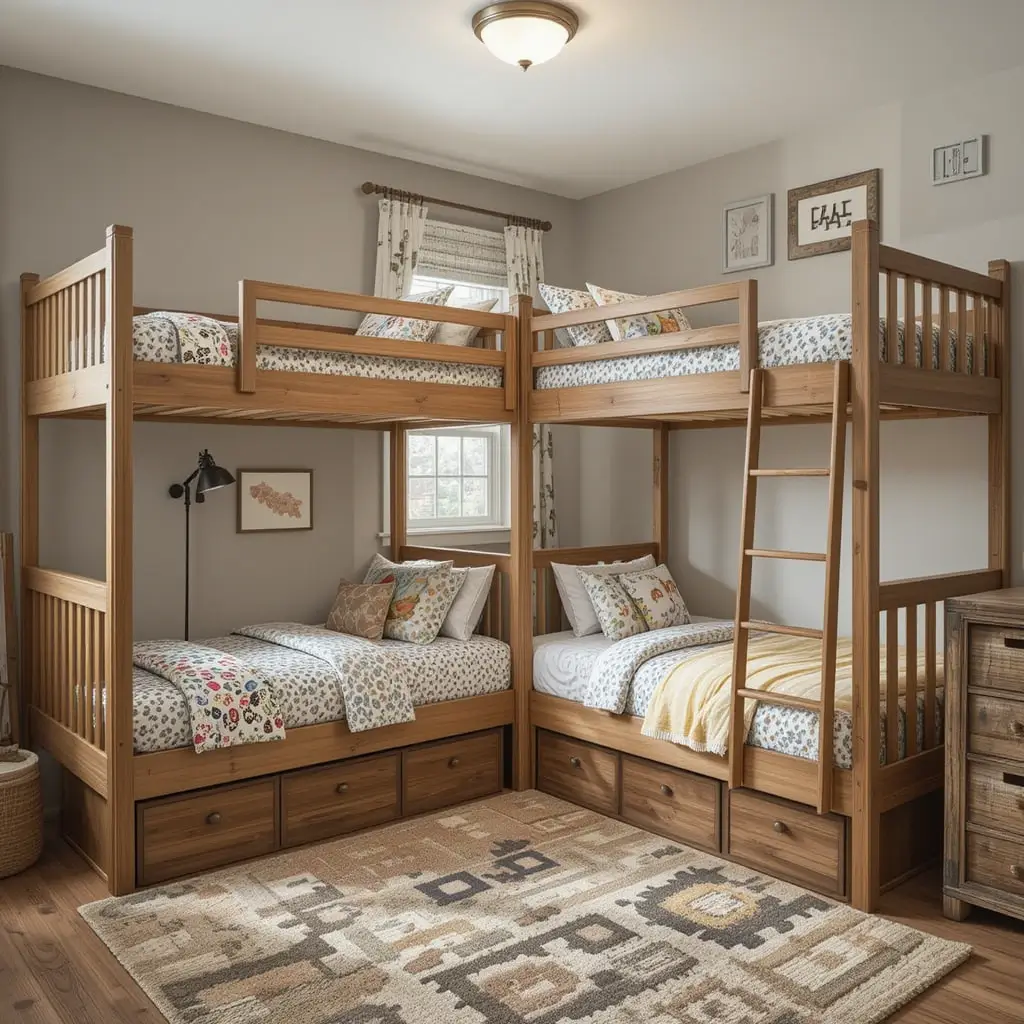 Corner Bunk Beds for Small Rooms