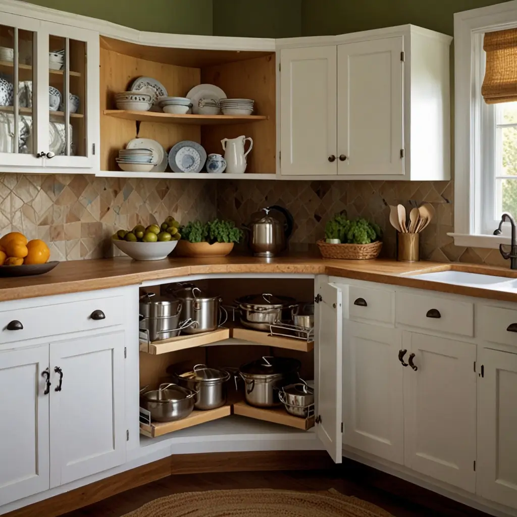 Corner Cabinet for Maximized Storage