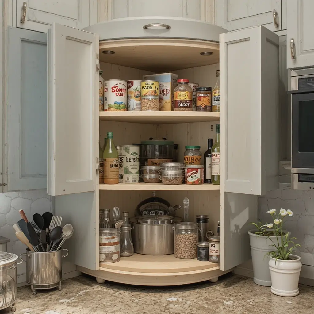 Corner Cabinets with Lazy Susans