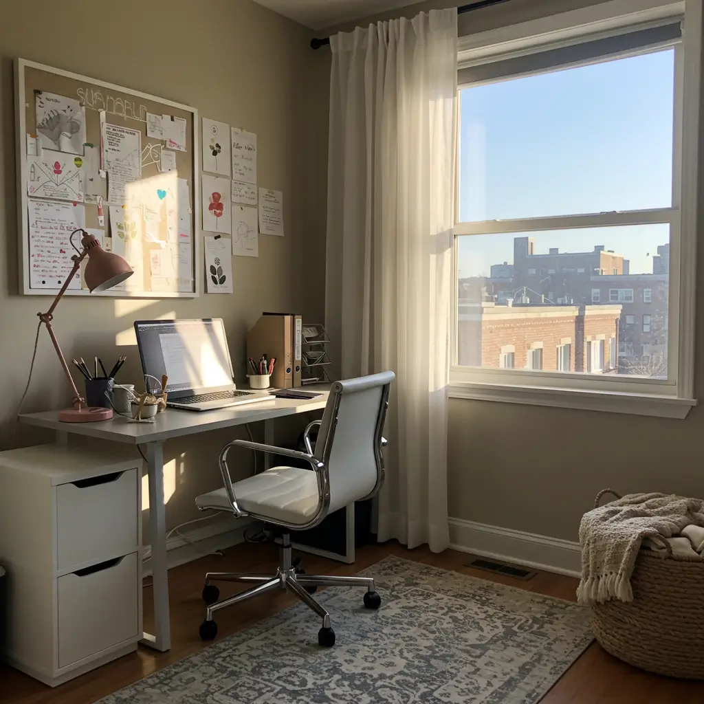Corner Desk by a Window