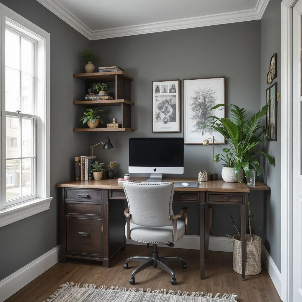 Create a Corner Office Nook