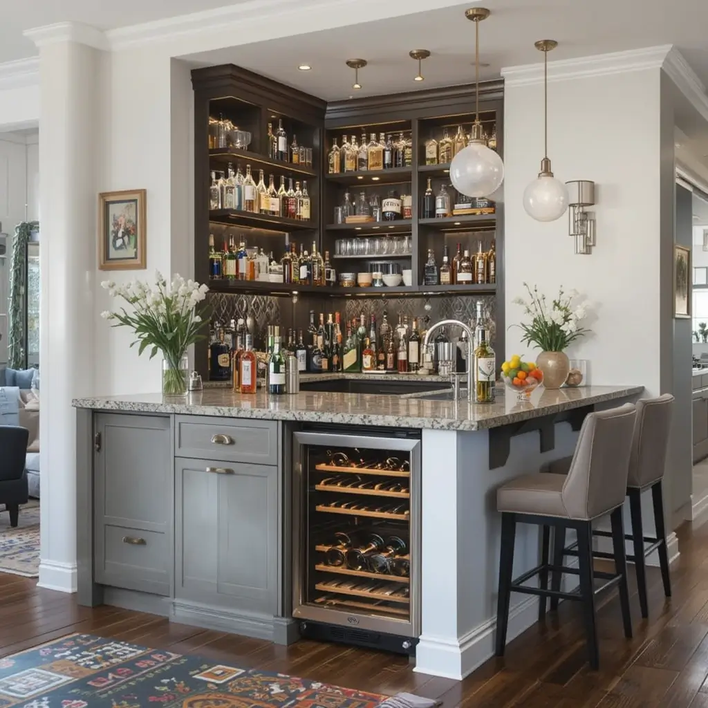 Creative Bar Area for Entertaining