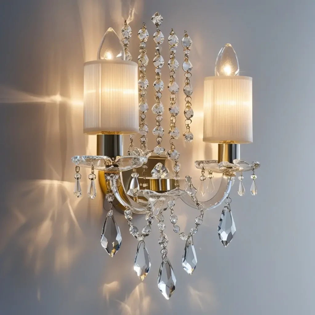 Crystal-Embellished Wall Sconces