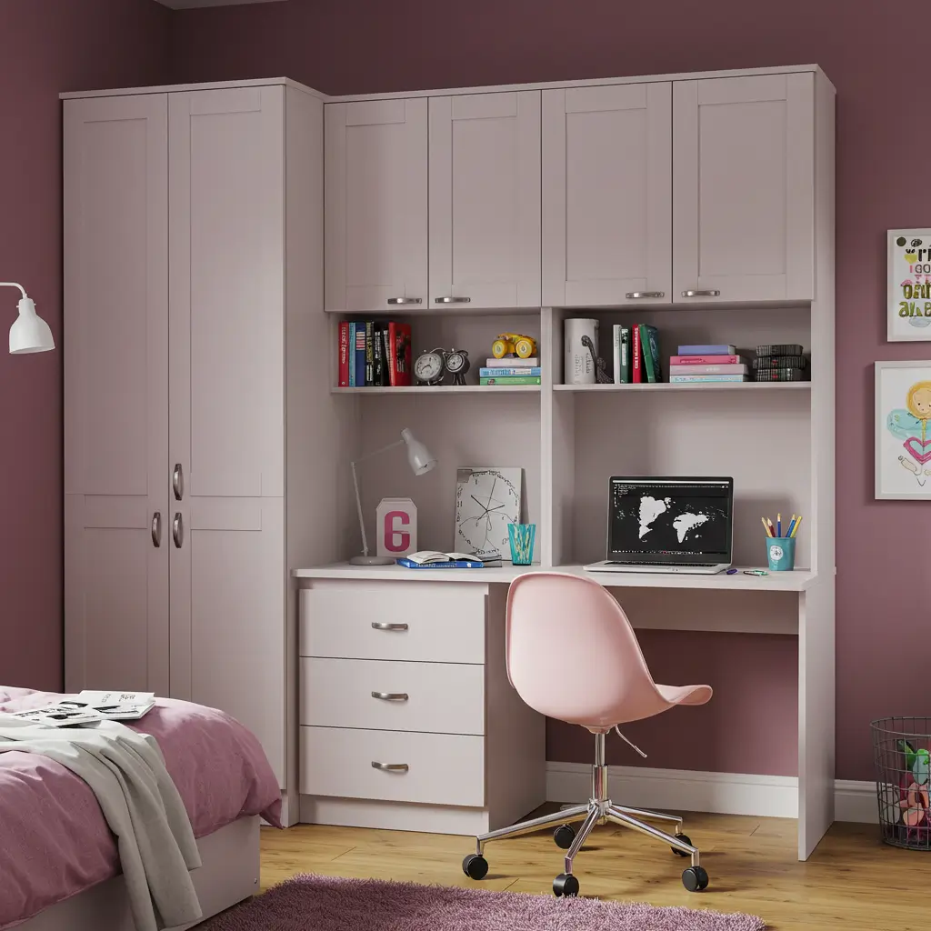 Cupboards with Built-In Study Desks