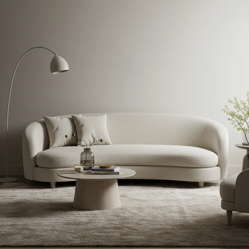 Curved Back Minimalist Sofa