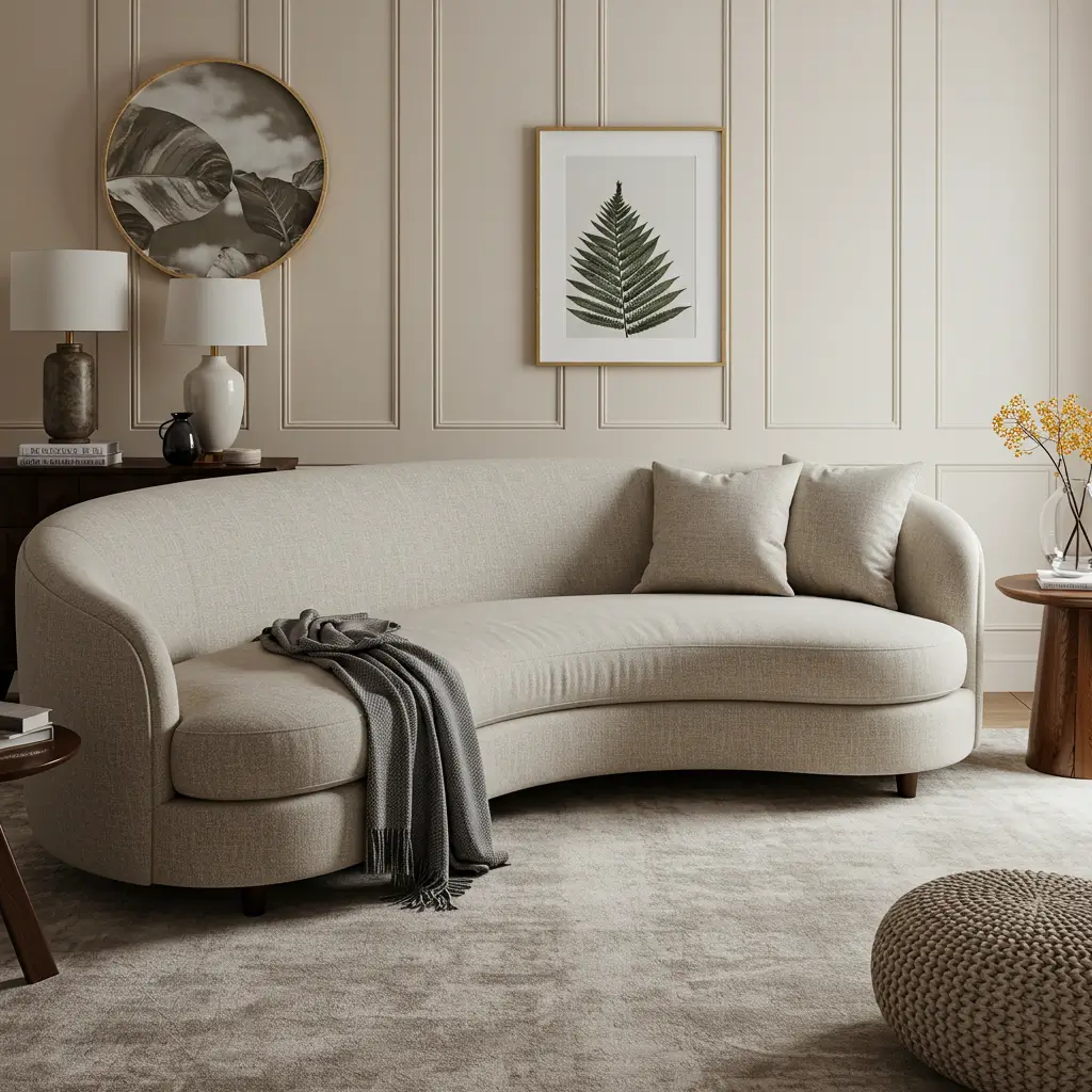 Curved Sofa for Flow and Comfort