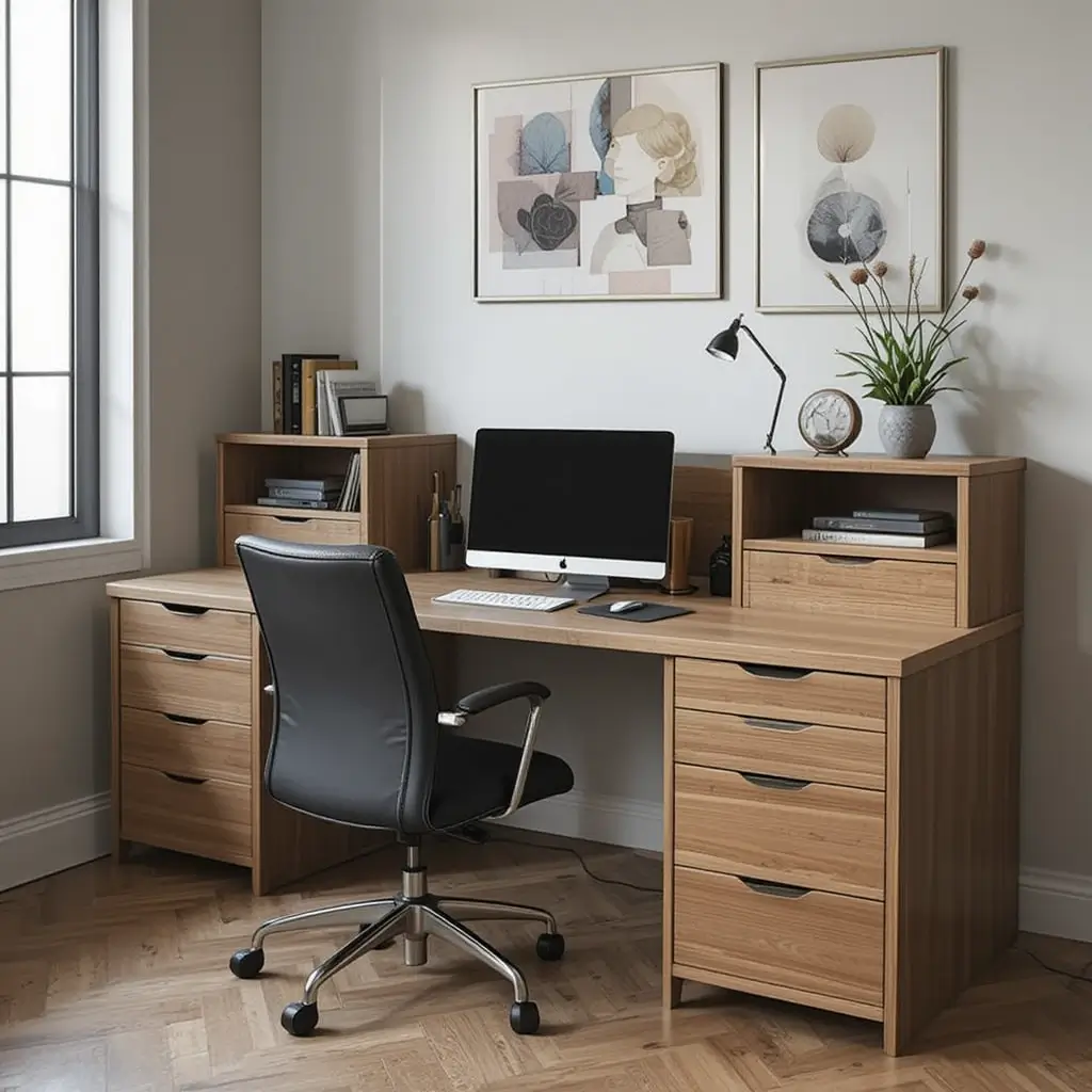 Custom Built Desk to Match Workflow