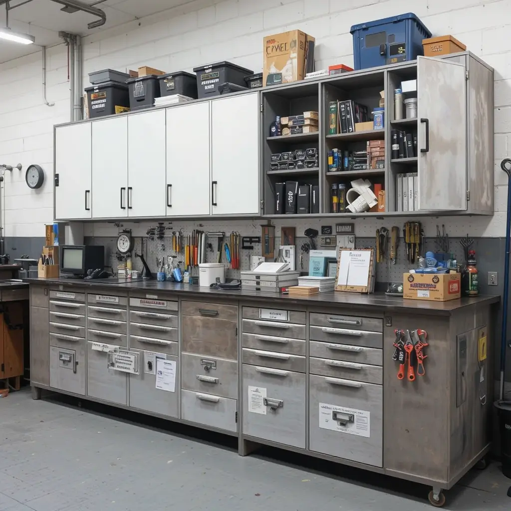Custom Cabinetry for Tools and Paperwork