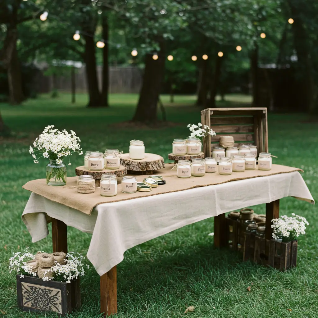 DIY Candle Favor Station