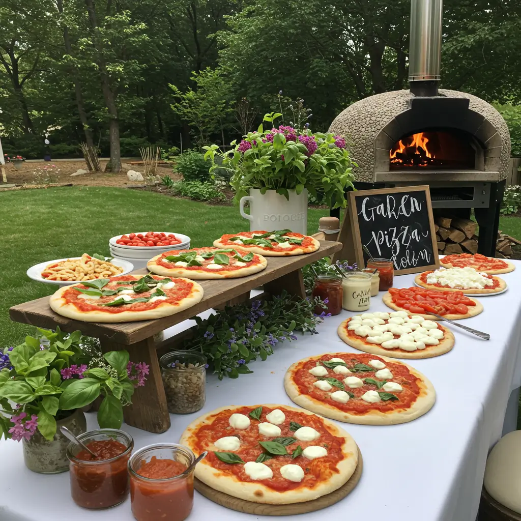 DIY Garden Pizza Station