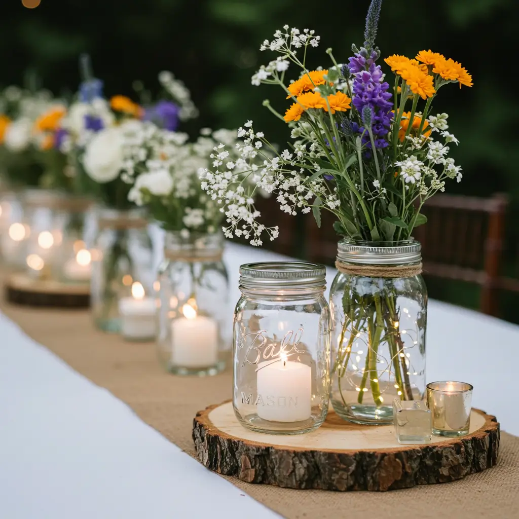 DIY Mason Jar Centerpieces